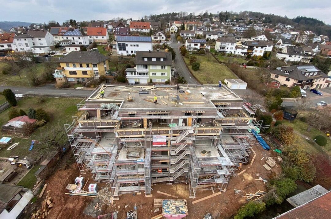 Bau Mehrfamilienhaus Blähton